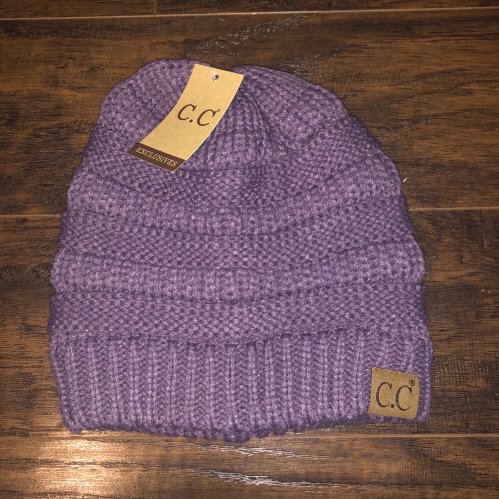 Purple C.C Knit Hat